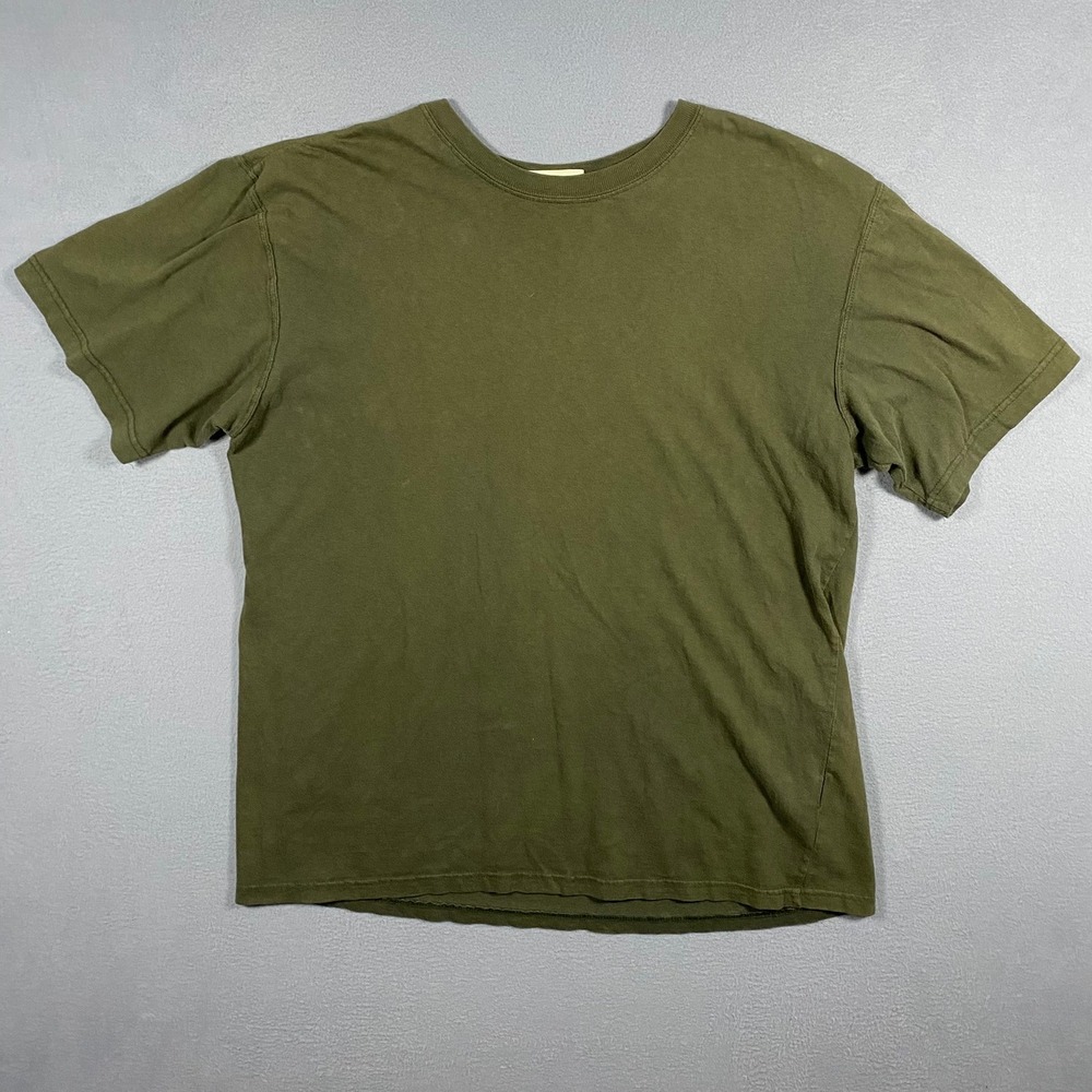 Eddie Bauer T-Shirt Mens Medium Green Short Sleeve Crewneck Cotton USA Made